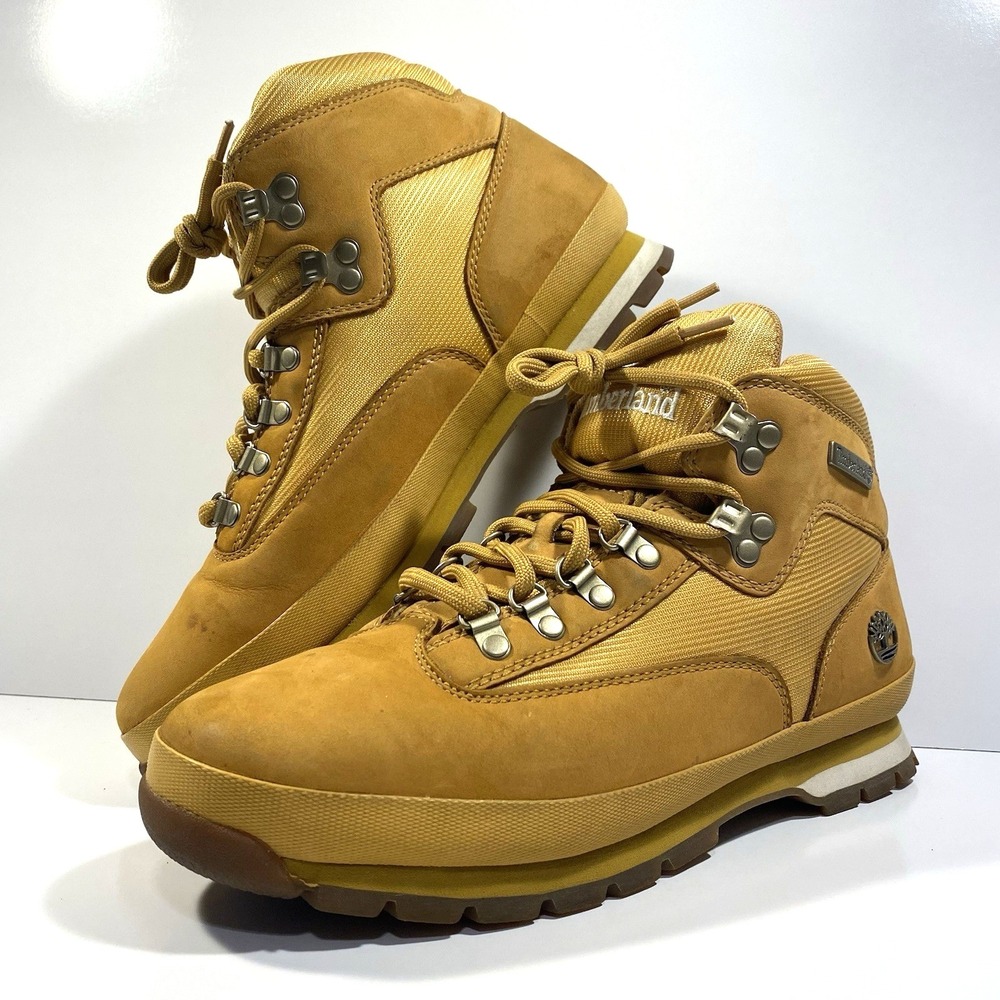 Timberland Euro Hiker Mid Boot Mens Size 11.5M Wheat Nubuck *READ*